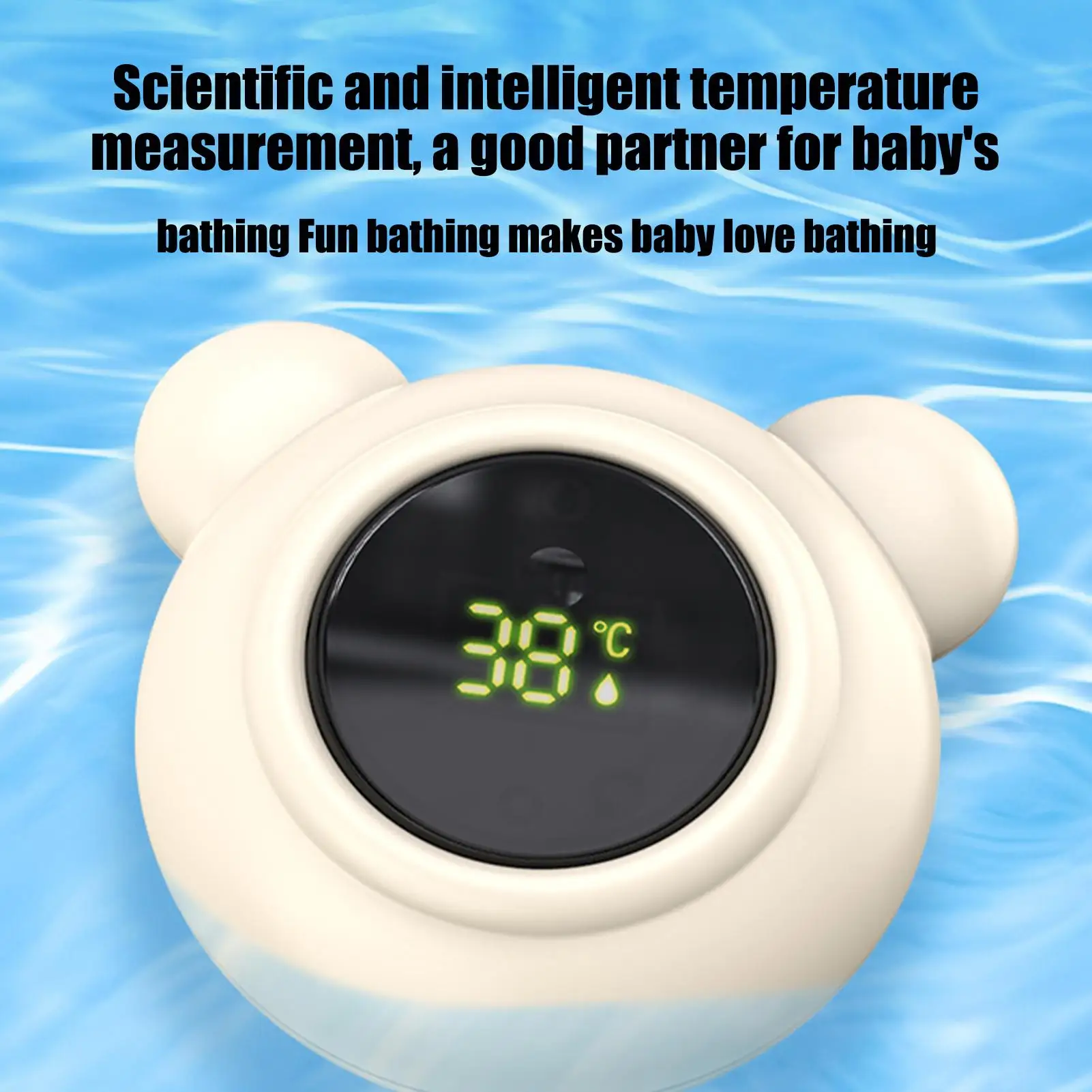 Bath Thermometers Baby Digital Safe Bath Water Thermometers With LED Display Toddler Care Tool for Travel Nursery Pediatric