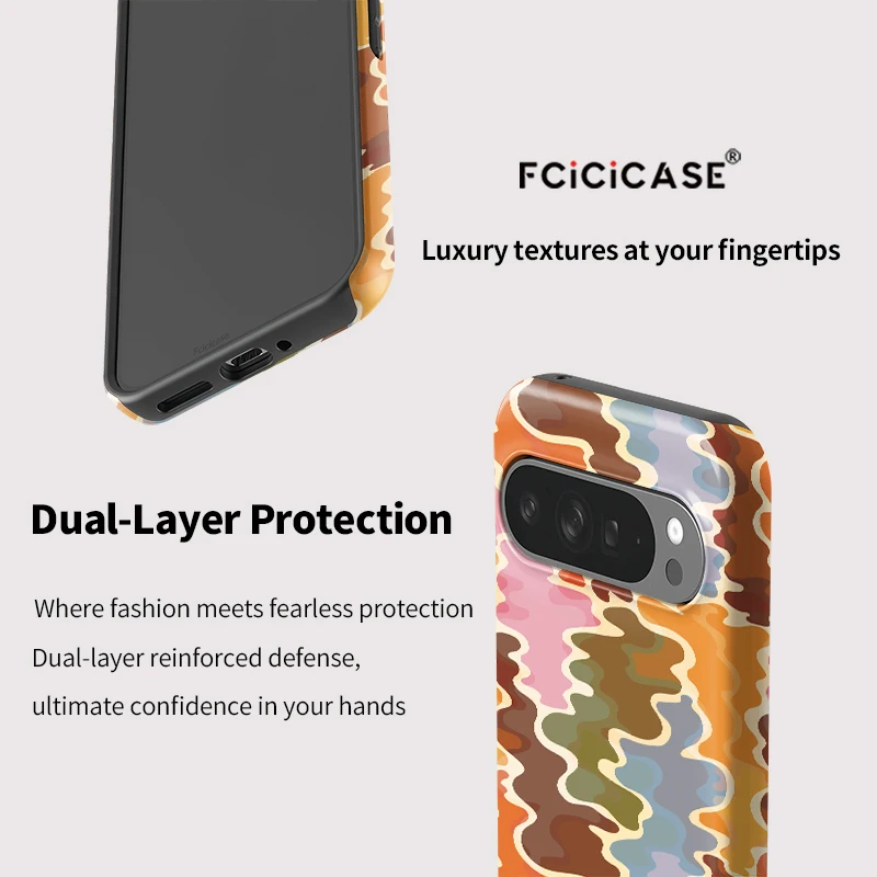 Fcicicase Acrylic Matte Phone Case For Google Pixel 10A 9 10 Pro XL 7A 8A 10 9 Pro 2 in 1 Double-layer Luxury Painting Cover - view 5