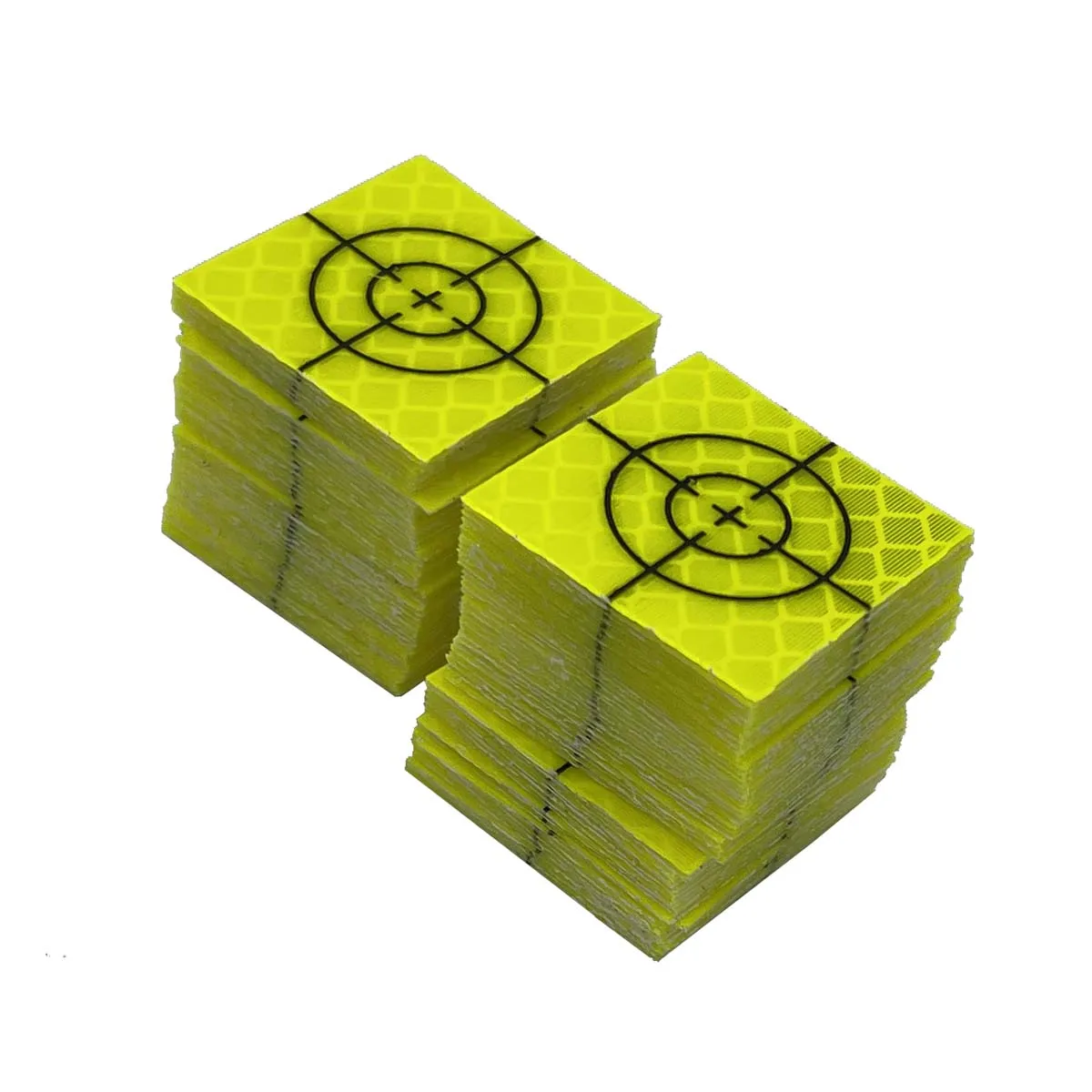 Bersagli retrò di colore giallo da 100 pezzi bersaglio riflettente 30x30mm per stazione totale