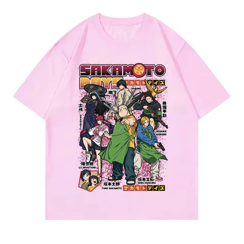 2025 nuevo diseño Anime camisetas Sakamoto Days camisetas Retro de manga corta ropa de calle hombres ropa Sakamoto Days camiseta de verano