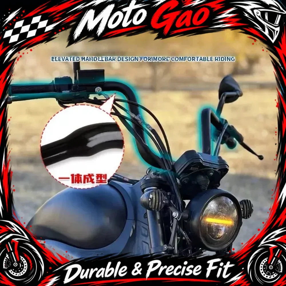 【Precise Fit】For HAOJUE TR300 handlebars, steering handles, high handlebars, retro monkey handlebars, for haojue tr300