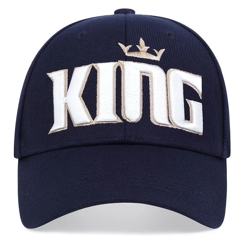 للجنسين الملك إلكتروني التطريز قبعات البيسبول الربيع والخريف في الهواء الطلق قابل للتعديل قبعات عادية واقية من الشمس قبعة قبعة رياضية