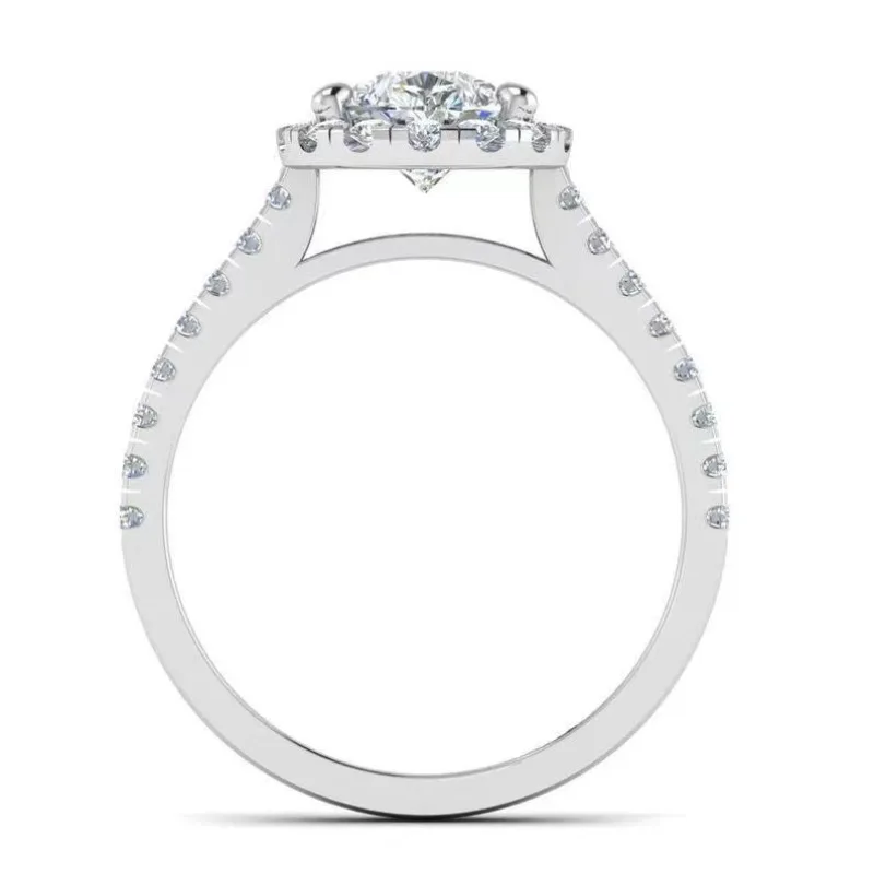 Waterdrop Micro-Set Full Diamond Women's Rings, European and American Popular 2-Piece Set