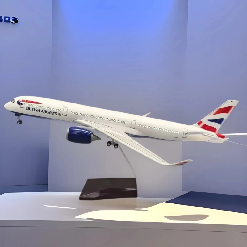 

New 1/142 Scale Aircraft Model A350 British Airways Airline Model Airplane Model Working Lights For Home Decorations Display