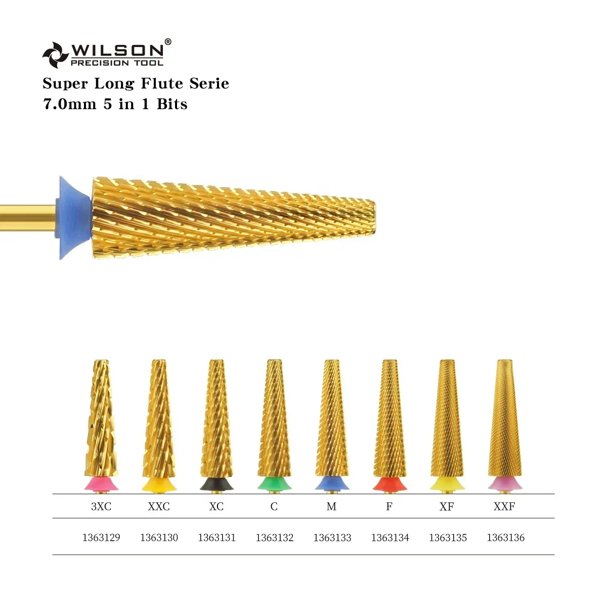 

7.0mm 5 in 1 Bits (Cross Cut) - Super Long FluteS SerieS nail bit drillS New coming 5 in 1EfficientS and StableS drillS bit nail