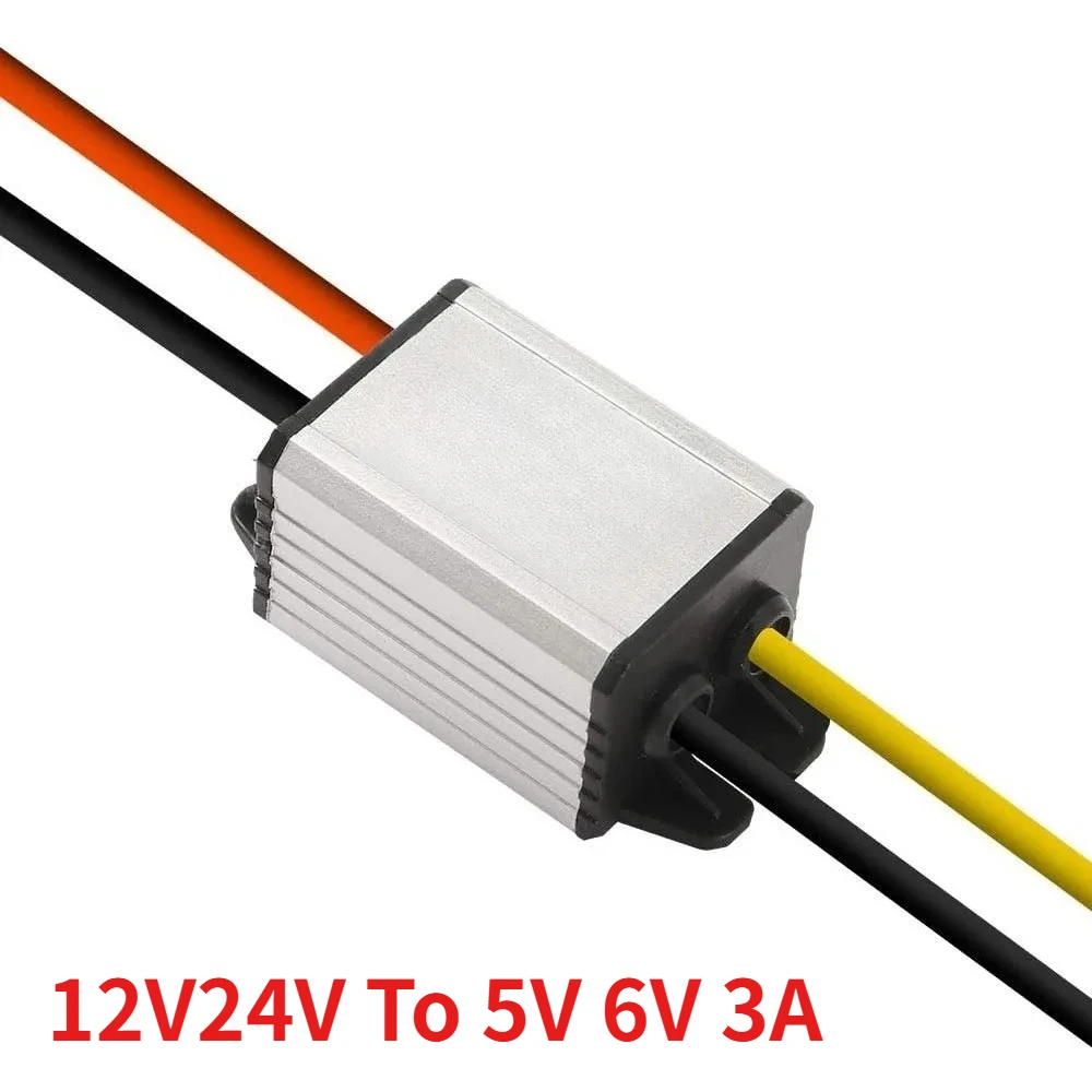 DC 12V 24V Step Down To 6V 3A Buck Voltage Waterproof Module Power Supply Board Compatible For Car Automotive LED Display Radio