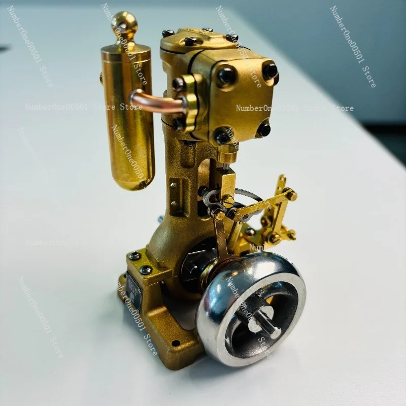 L1K Mini Single Cylinder Retro Steam Engine Model Kit DIY Reversible Heated Boiler for Steam Boat Drive Mechanical Toy