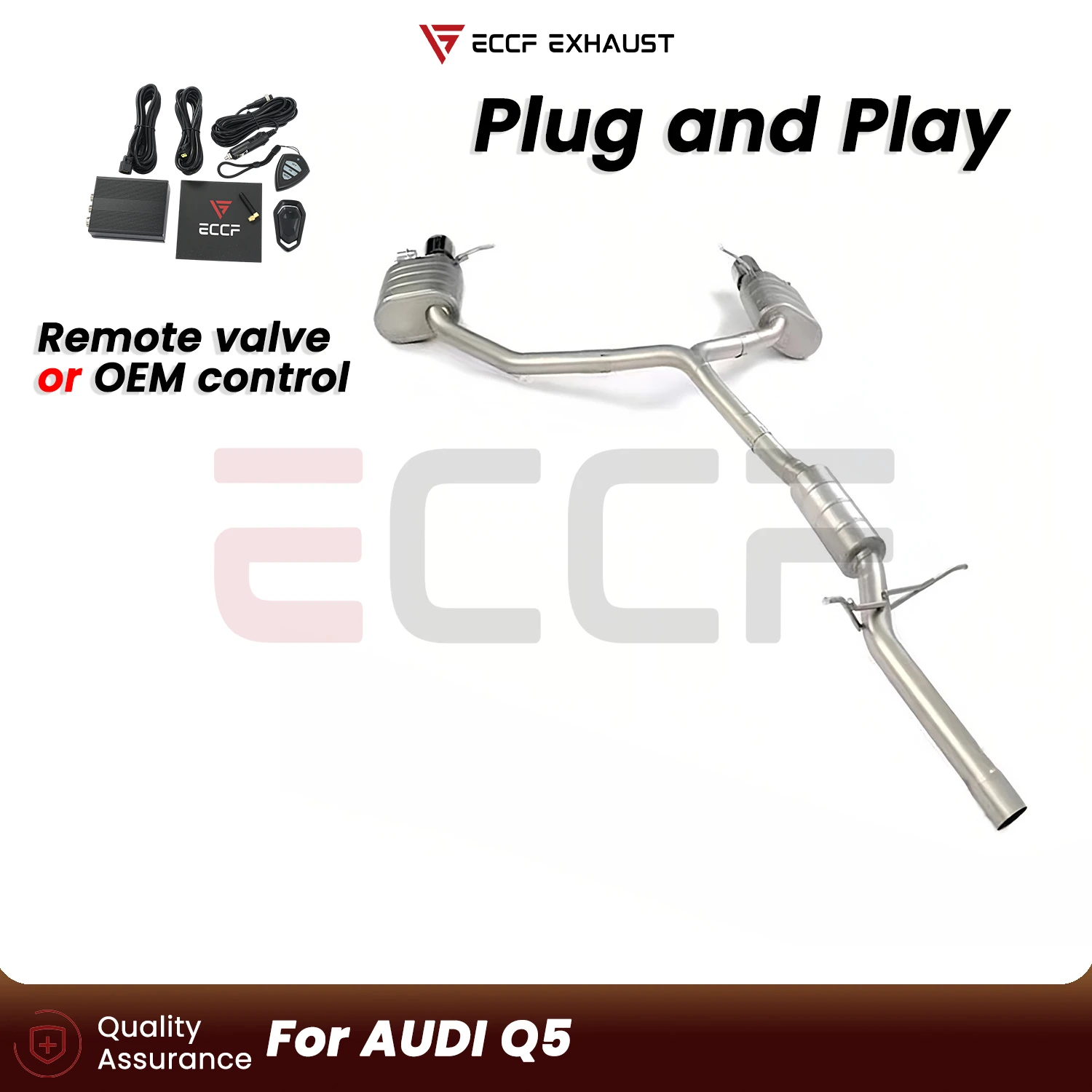 Sporty Stainless steel Catback exhaust system FOR AUDI Q5 Aggressive Exhaust Sound Plug and Play Performance Upgrade