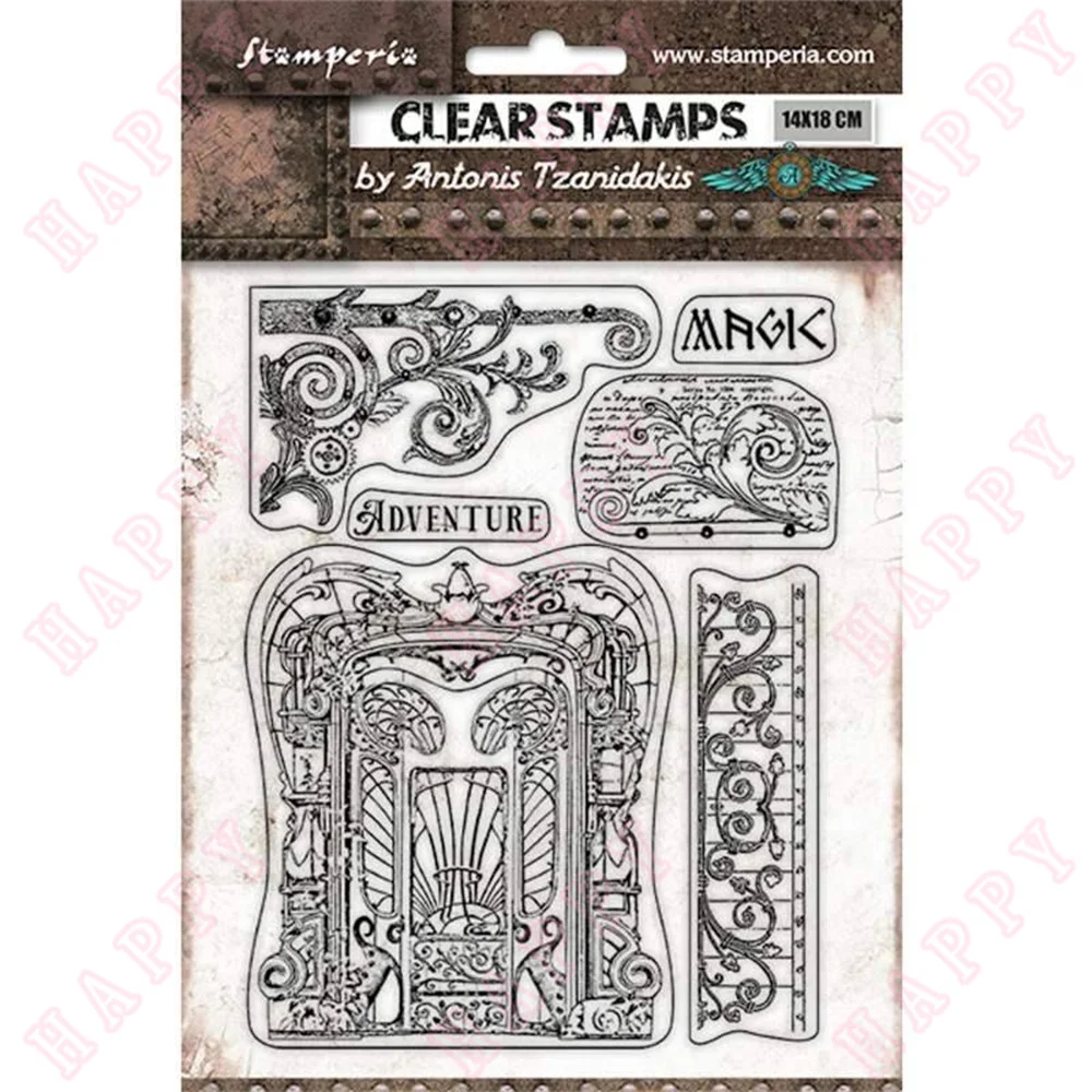 Stencils Clear Stamps Door Adventure Leaves Magic Forest Bricks Deer Scrapbook Diary Decoration DIY Handmade Embossing Template