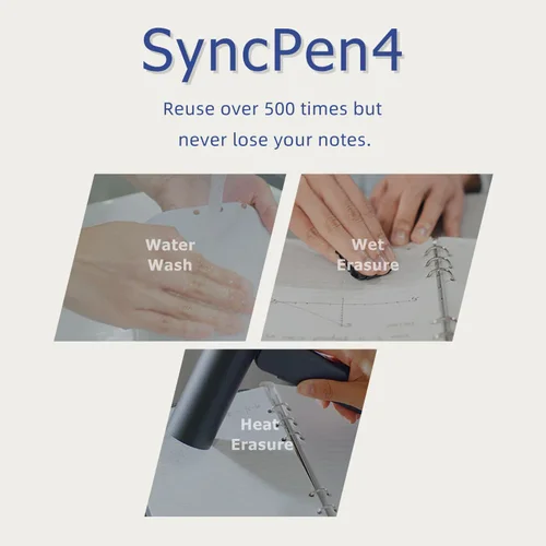 Imagen 2 del producto Recambios de bolígrafo de tinta negra borrables para SyncPen 4