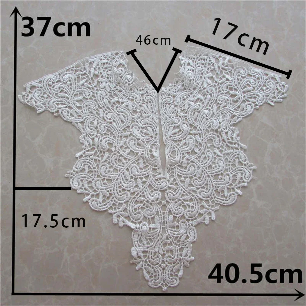 Black and white hollow polyester embroidery Wholesale sales of 1-10 piece  sewing lace DIY decorative clothing accessories