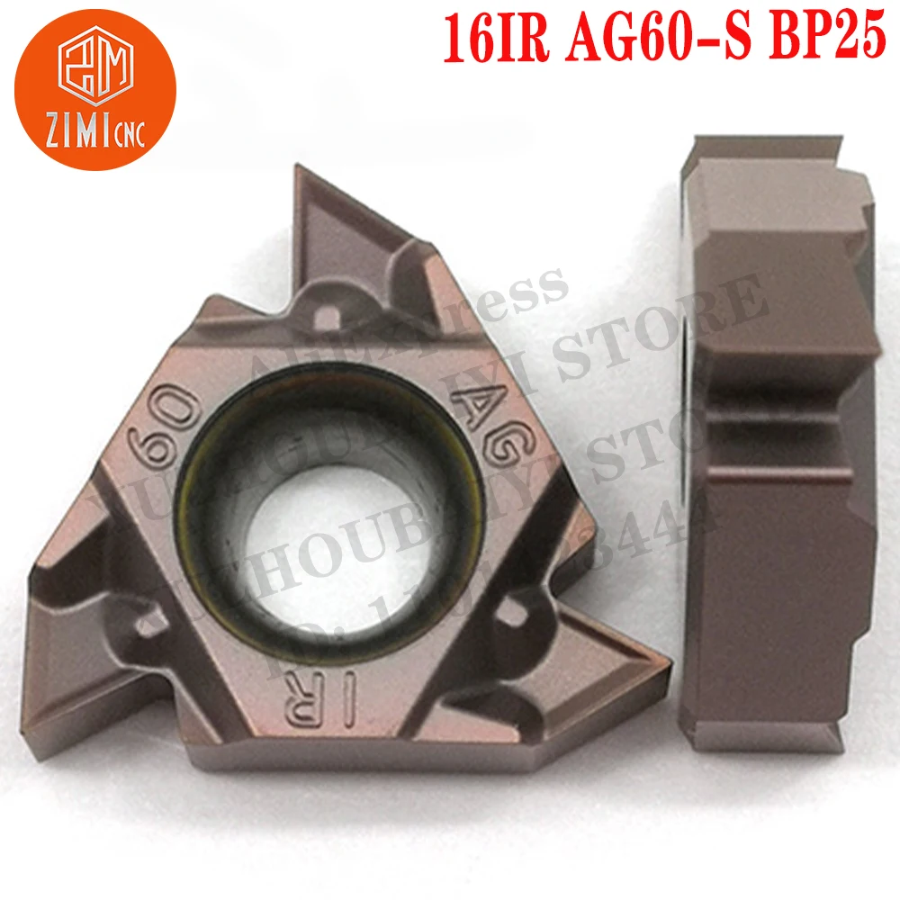 16IR AG60-S BP25 16IR AG60 thread cutting tools internal thread insert lathe parts tools mechanical metal lathe Carbide Inserts