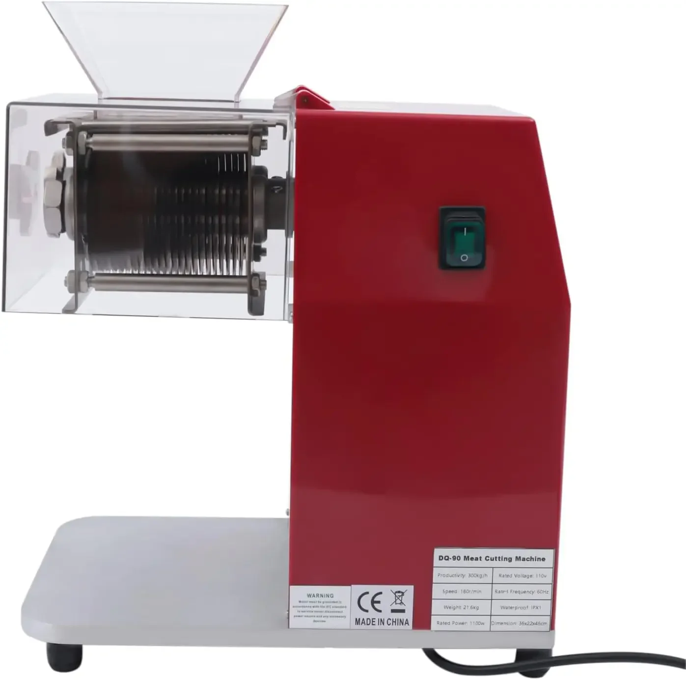 BestsellerBestsellerCommercial Meat Cutting Machine, 1100W Meat Shredding Machine, 3.5mm Blade Electric Meat Cutter, Stainless S