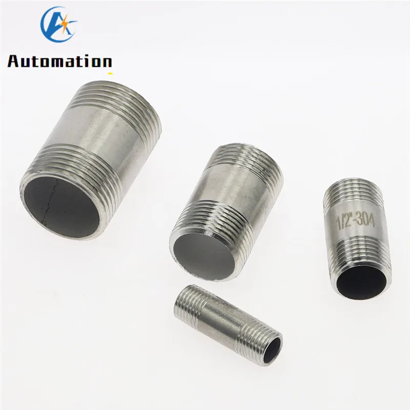 Water connection 1/4" 3/8" 1/2" 3/4" 1" 1-1/4" 1-1/2" Male X Male Threaded Pipe Fittings Stainless Steel SS304 Connector Adapter image 4