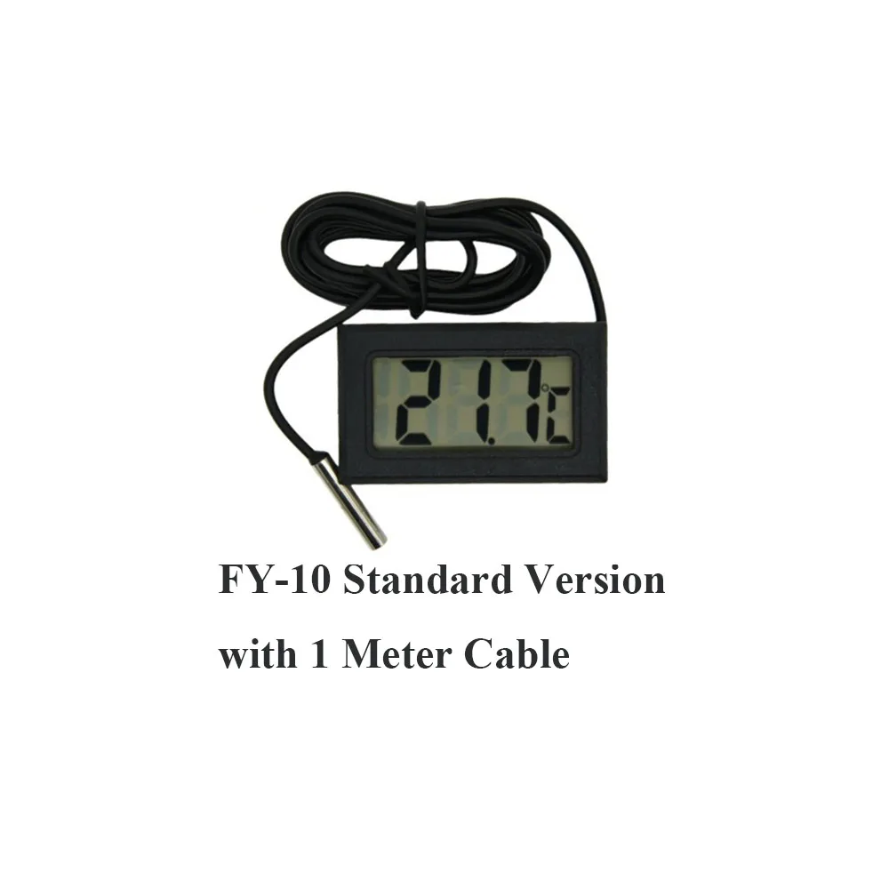 1~50Pcs Digital Display Embedded Mount Thermometer Electronic Temperature Detection Sensor Selectable Probe FY‑10 FY‑11 FY‑12
