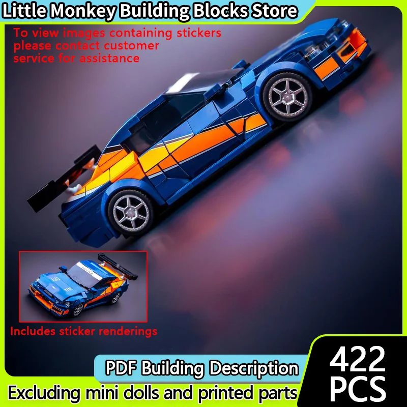 Películas furiosas velocidade hipercar modelo moc tijolos de construção s15 jdm tecnologia modular terno de férias brinquedos montar crianças