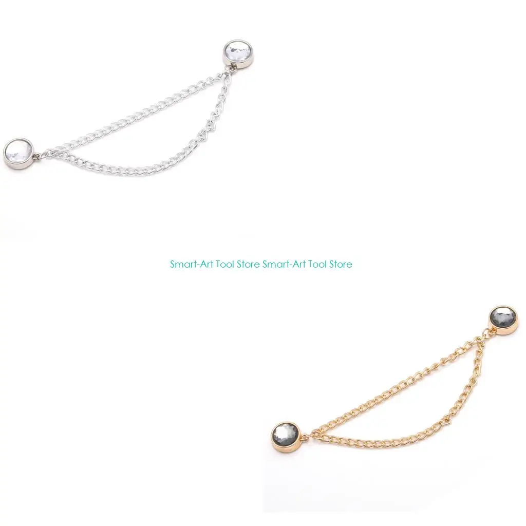 

E1PB Rhinestones Clasp Pants Shortener Clasps for Pant Make Shorter