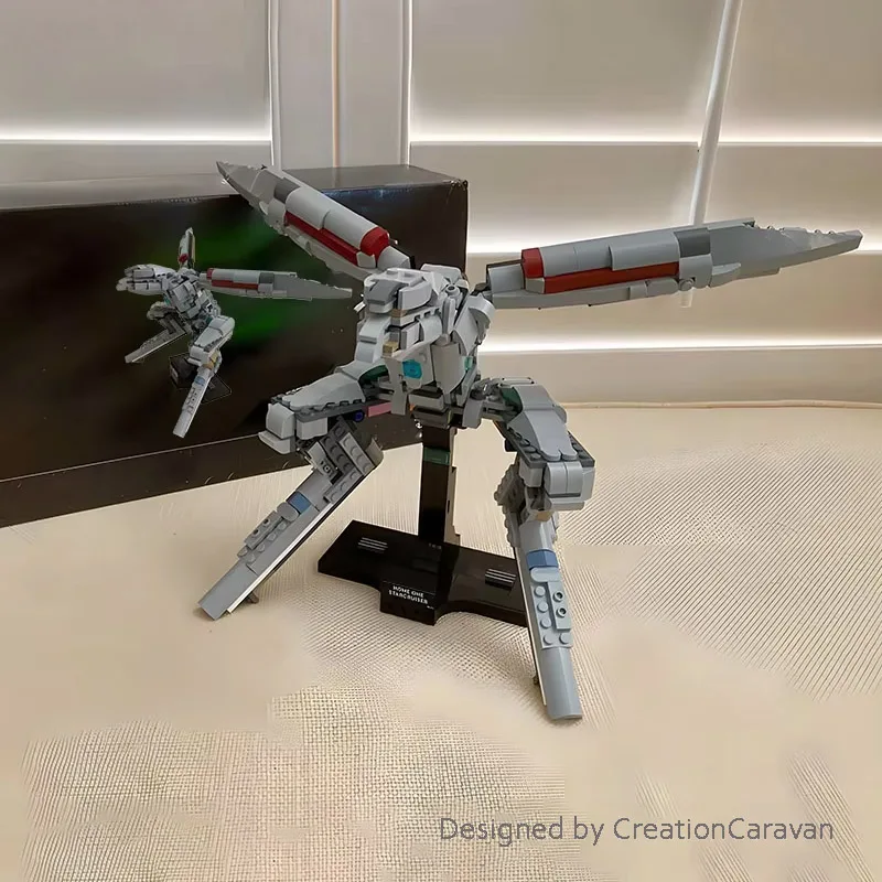 

NEW 512PCS MOC Metal Gear Solid Series the Iconic Metal Gear Ray Building Blocks Set Model DIY Bricks Kit Toys Collection Gifts