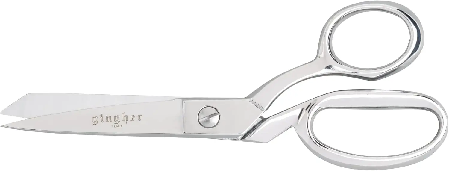 

7" Stainless Steel Fabric Scissors with Sheath, Sharp Knife Edge for Dressmaking, Chrome Finish