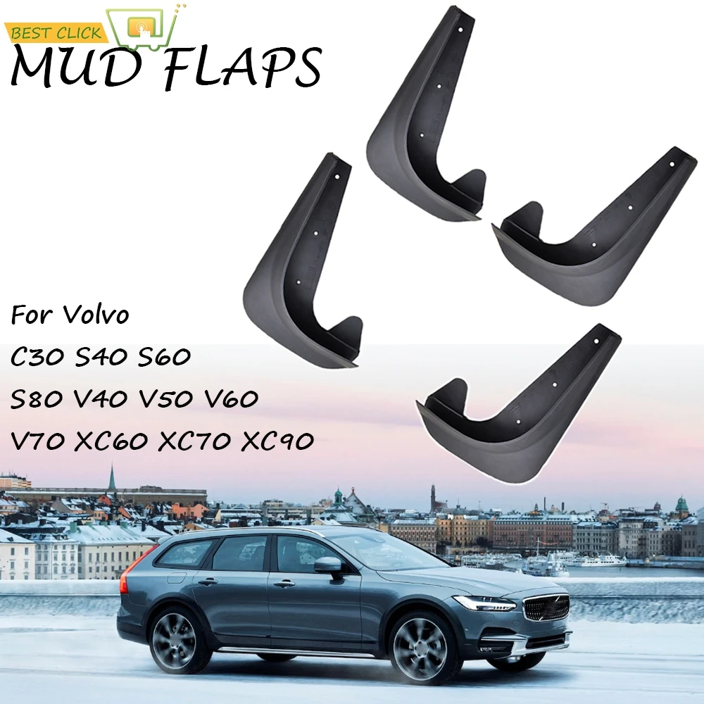 Guardabarros antisalpicaduras para Volvo, C30, S40, S60, S70, S80, V40, V50, V60, V70, AWD Cross Country, XC60, XC70, XC90