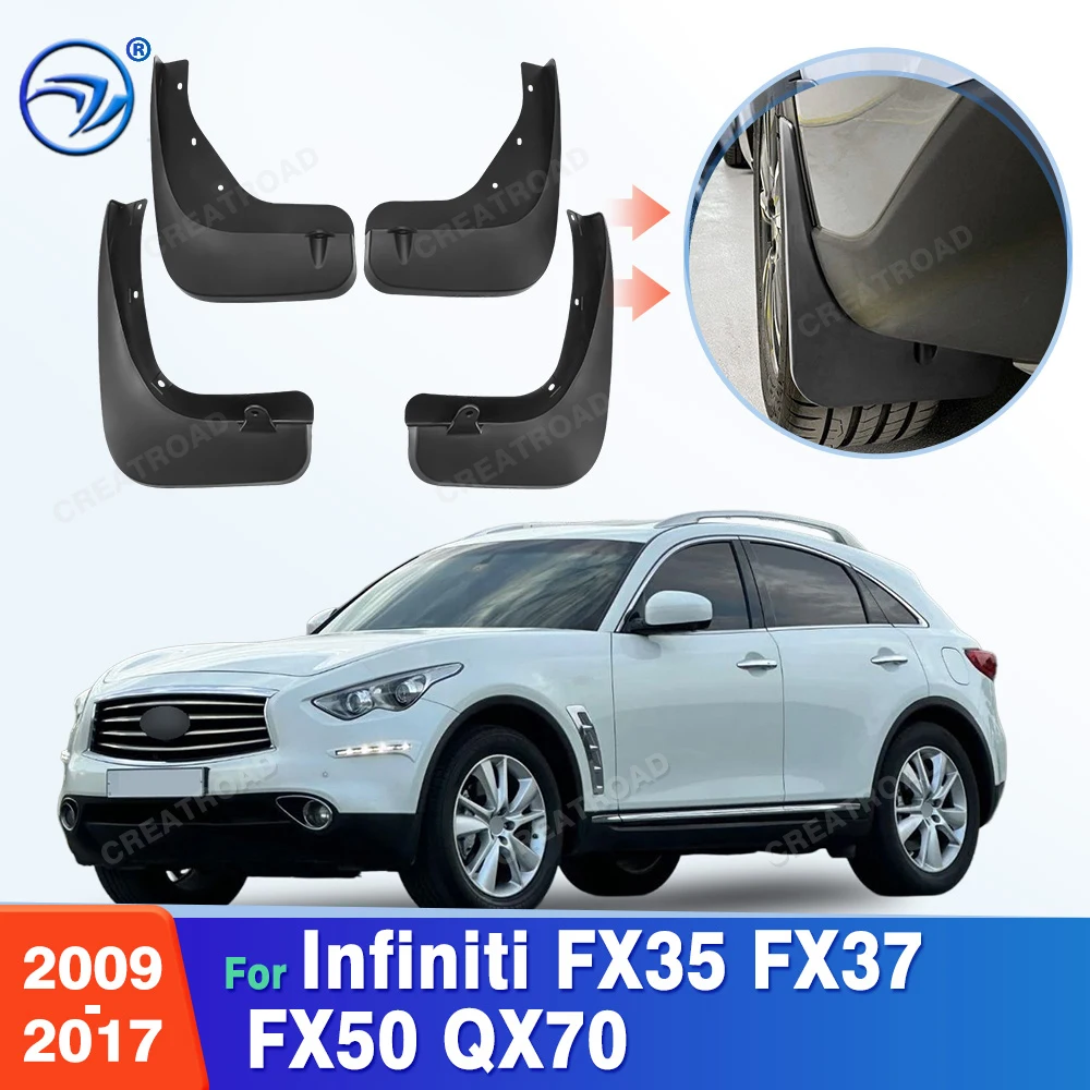 

Для Infiniti FX35 FX37 FX50 QX70 2009-2017 2013 2014 2015 2016: Брызговики, защита от грязи, автомобильные аксессуары
