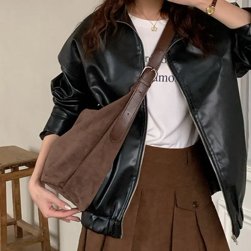 Retro Matte Large Women's Bag 2025 Autumn Winter New Premium Quality Single-Shoulder Commuting Tote Bag with Large Capacity