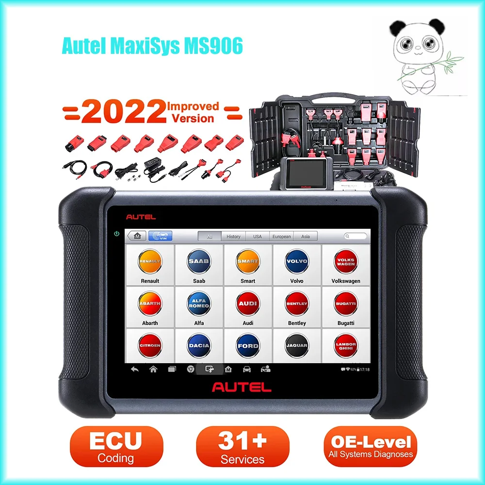 

Autel MaxiSys MS906 Automotive Diagnostic Tools All System Code Reader Scanner ECU Tester Key Coding Tool PK MK808 MK808S