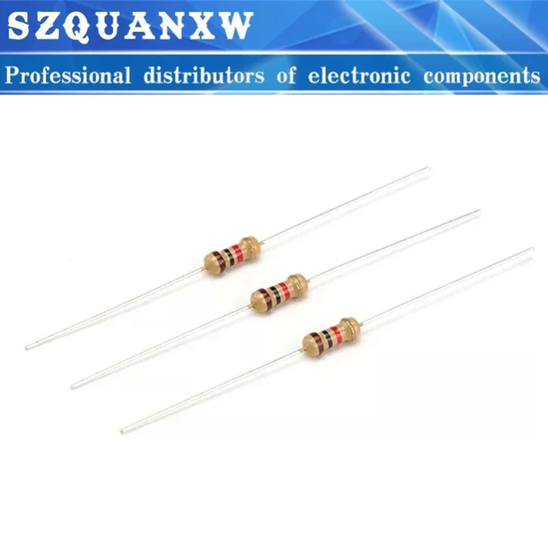 100PCS 1/4W Carbon Film Resistor 5% 0.25W 0R-22M 0 10 100 120 150 220 270 330 470 1K 2.2K 4.7K 10K 100K 470K 1M 10M 20M ohms