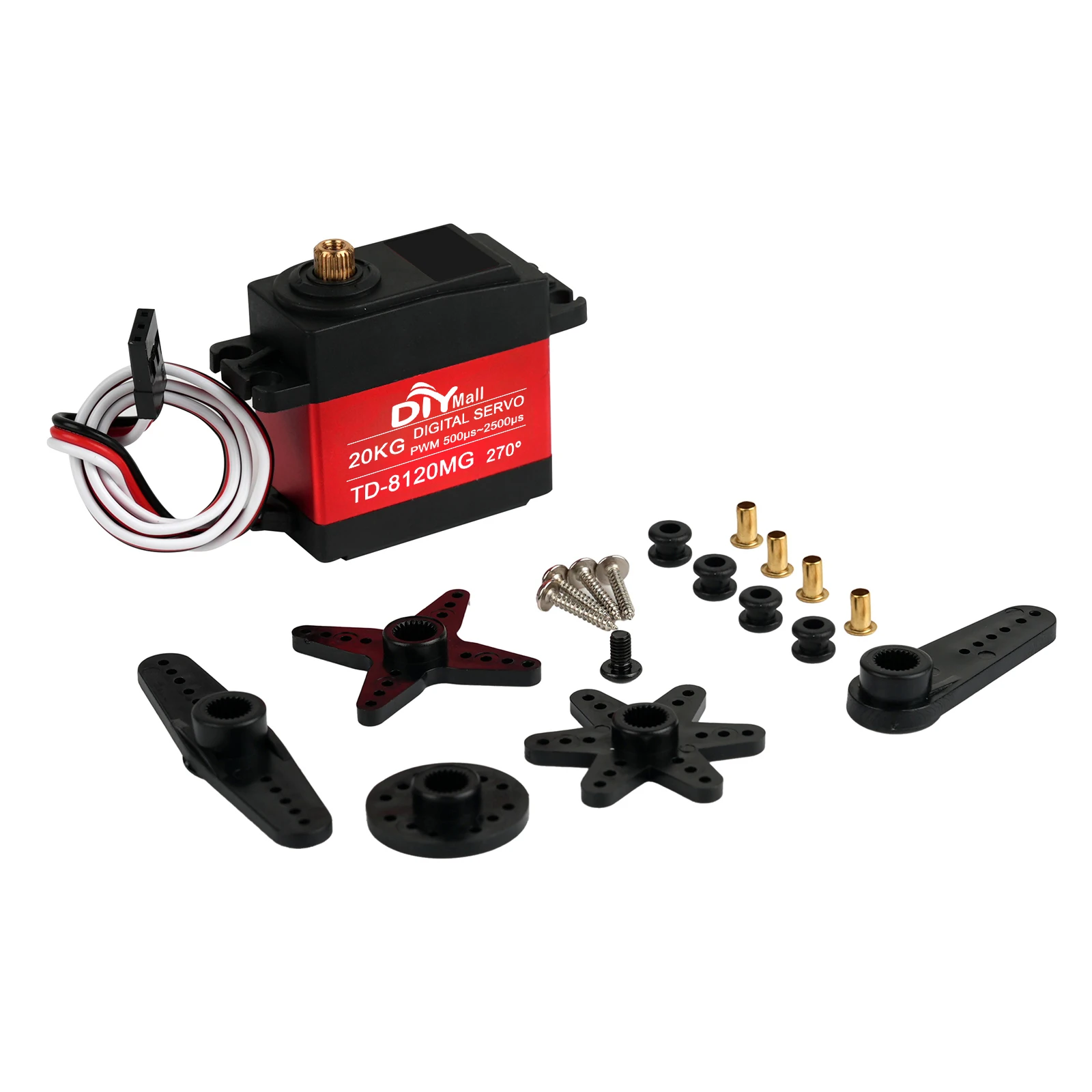 4 Uds gran par 20KG Servo Digital TD-8120MG Motor de dirección de engranaje de Metal para Arduino DIY RC coche, 1:8 1:10 helicóptero Robot
