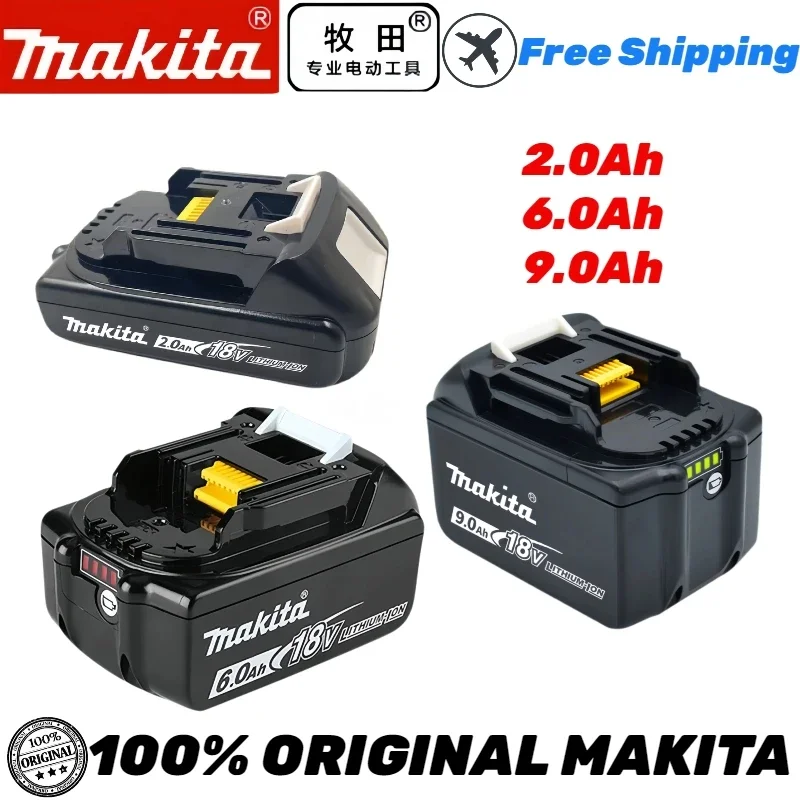 

100% auténtica batería de litio makita 18v bl1850b bl1850 bl1860 bl1830 bl1815 lxt400 9.0ah para herramientas eléctricas makita