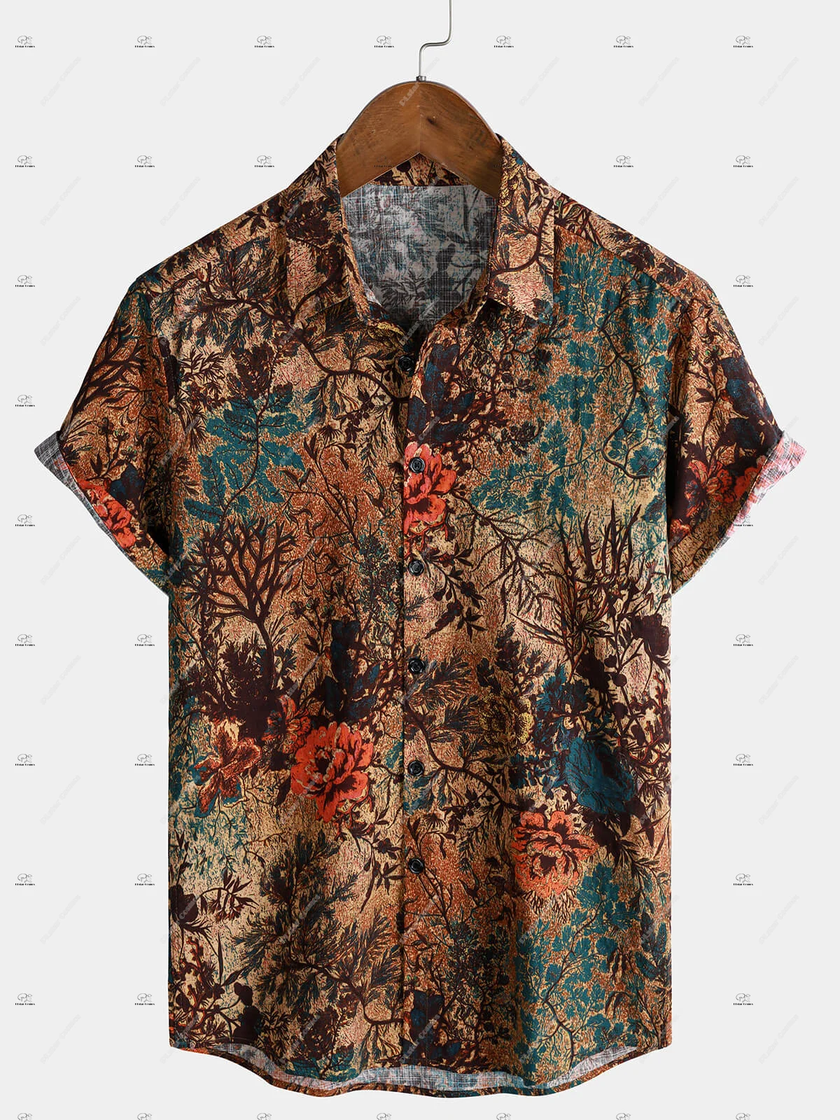 NewFashion 花柄トロピカルグラフィックタトゥーヴィ - Vintage Hawaiian Floral Shirt のレビューと価格