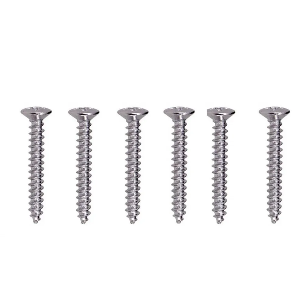 6 Electric Guitar Single Coil Pickup Screws Springs Silver Repair Replacement Pickup Screws Guitar Adjustment Set