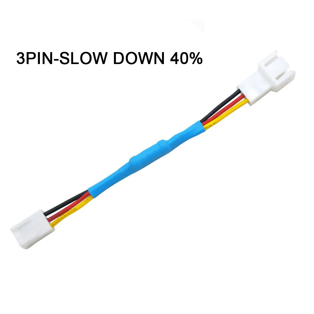 20PCS 3/4Pin Fan Resistor Cable Male to Female Connector Slow Down PC CPU GPU Chassis Fan Speed Reduce Fan Noise Wire