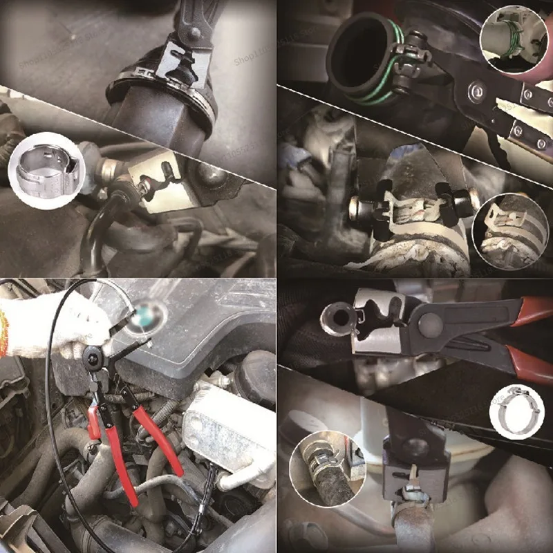 For automobile water pipe clamp pliers long wire pipe bundle pliers special tools for auto repair