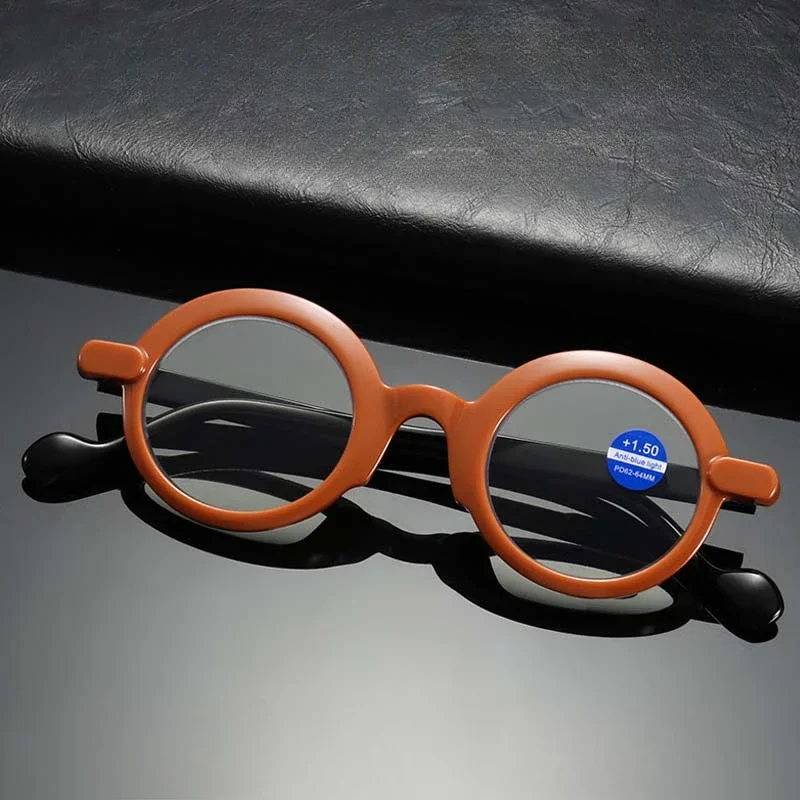 Lunettes de lecture rondes Vintage pour femmes et hommes, Anti-lumière bleue, presbytie, dioptries + 1.0 à + 4.0