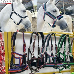 Horse Halter Reins Wear-resistant Textile Complete Set of Horse Leashes Equestrian Equipment Four Colors Available