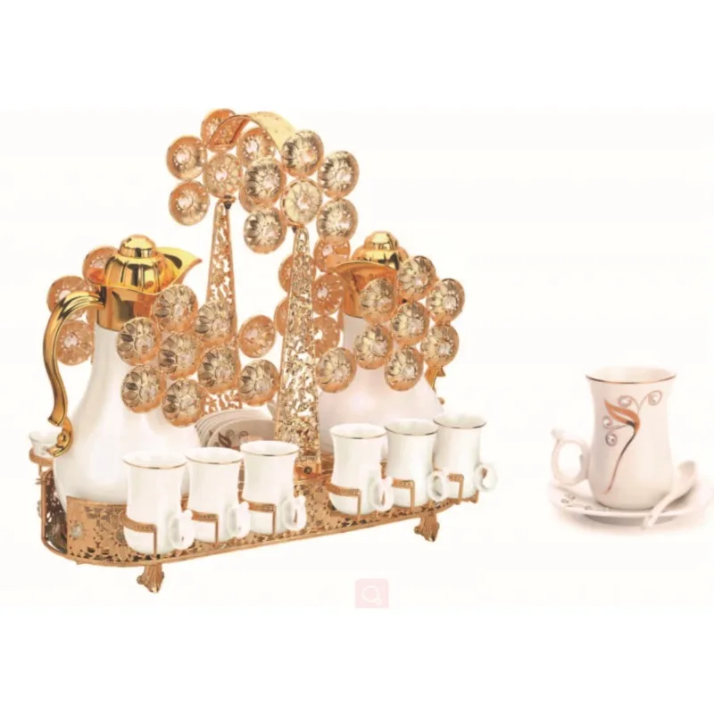 Coffee pot cup set Turkish coffee flask with glass
