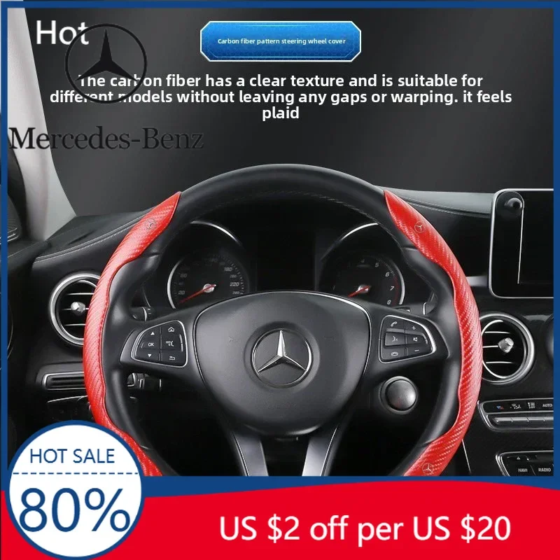 

Hot Car Sticker New Carbon fiber anti slip segmented steering For Mercedes-Benz CLA CES CLS SLK GLK CLK SLS CLG GLE GLC GLB EQC