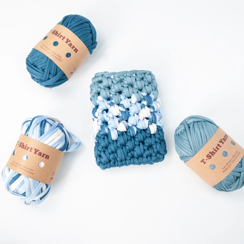 Lot 6 rouleaux fils pour T-Shirt, bandes tissu en Polyester recyclé pour l'artisanat le bricolage, livraison directe