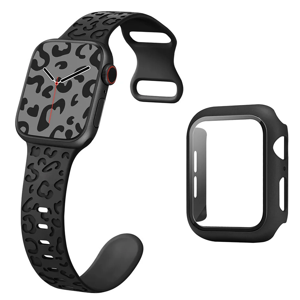 Armband+Glas+Gehäuse für Apple Watch Serie 11 10 8 7 9 6 4 5 Silikonband+TPU-Abdeckung iWatch 44mm 40mm 41mm 38 42mm 45mm 46mm Correa