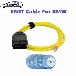 ENET cable for BMW F-series ICOM OBD2 Coding Diagnostic Cable Ethernet to Data OBDII Coding Hidden Data Tool Diagnostic Cable