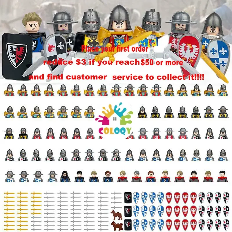 Children's building block toys, medieval wars, Roman soldiers legions weapons action dolls toy sets gift wholesale stores