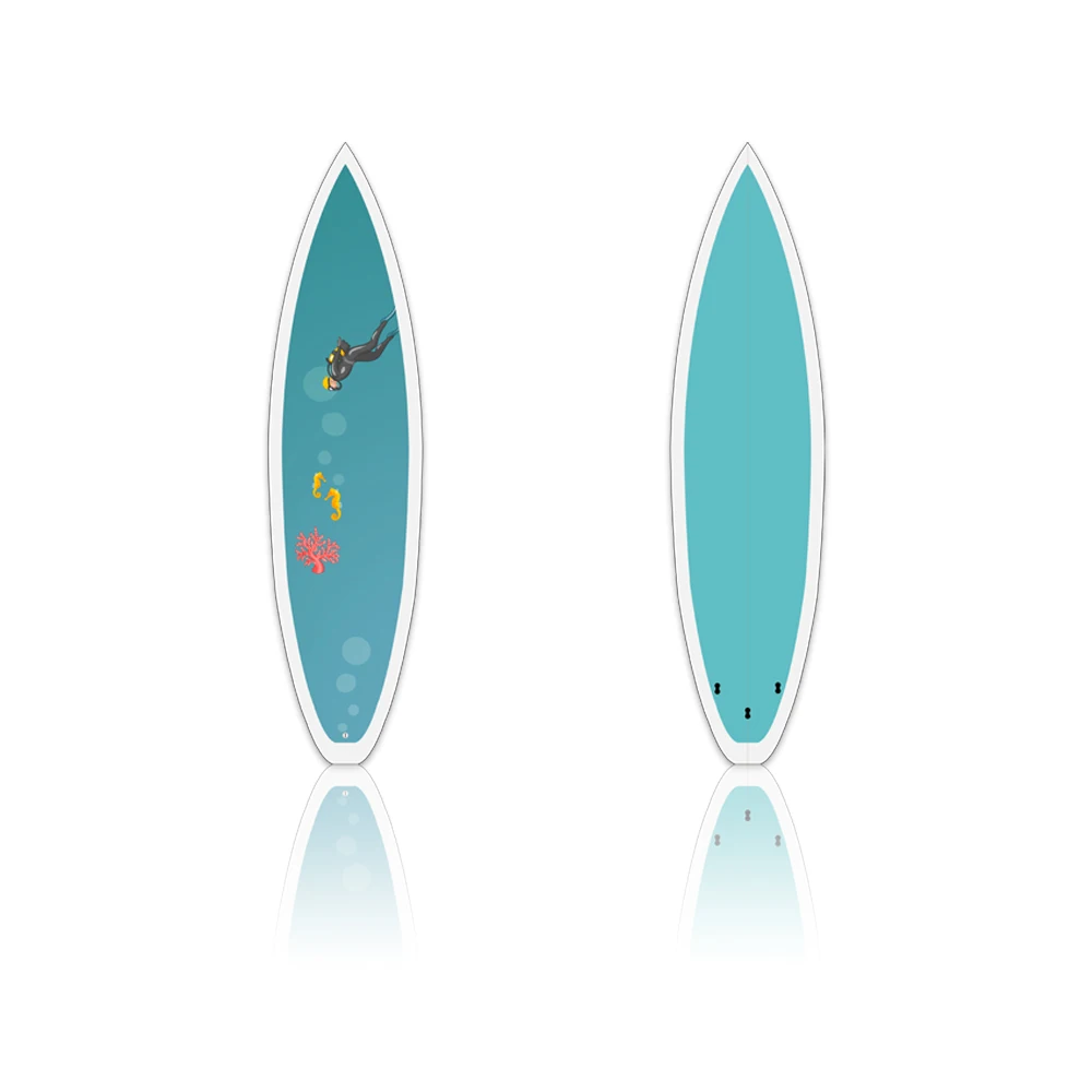

Custom PU Surfboards Fish Tail Fiberglass Shortboard Surfboard