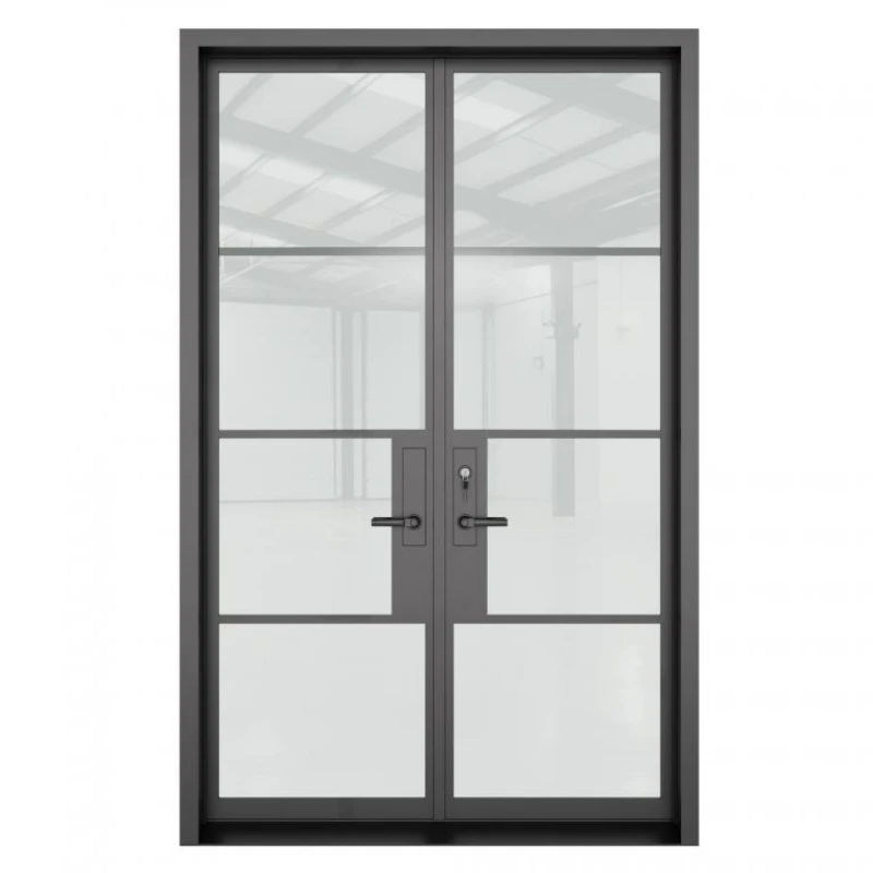 

Двустворчатая входная дверь из кованого железа во французском стиле с индивидуальной настройкой и замком повышенной безопасности