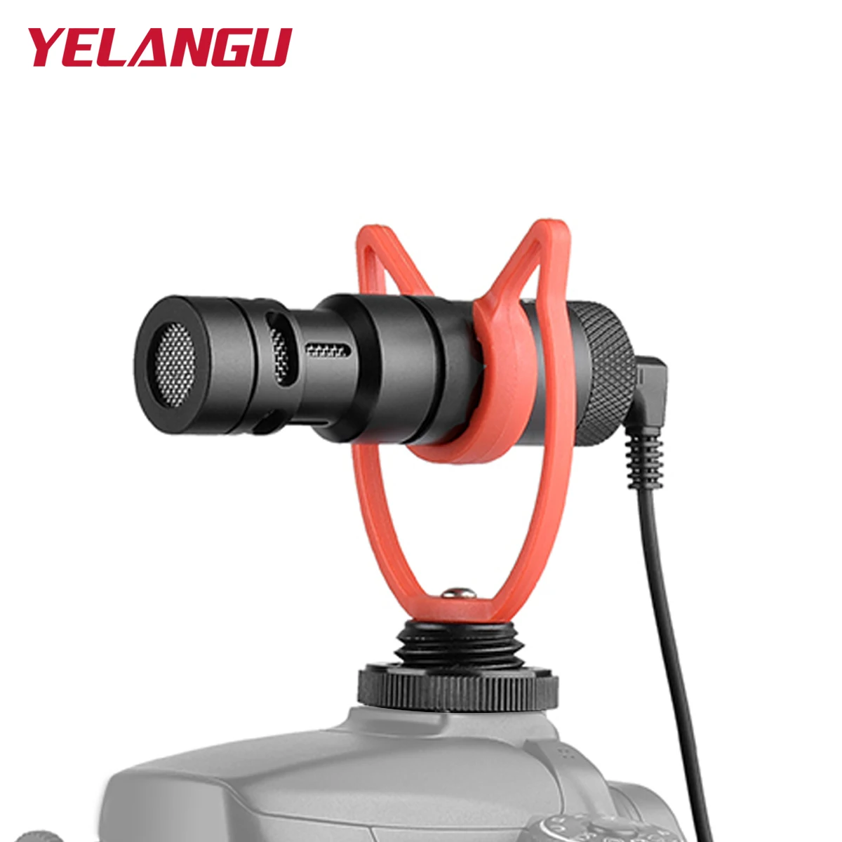 YELANGU MIC10 Video Microphone Camera Microphone Aluminium Noise Reduction for Canon DSLR for iPhone/Android Smartphone