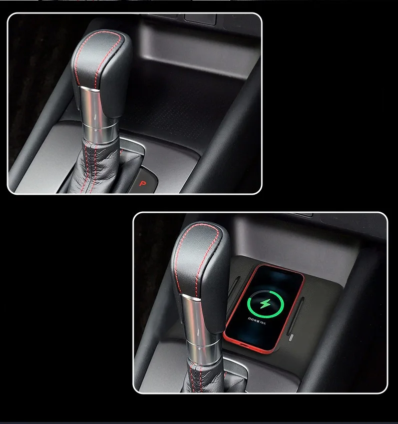2 DIN for Honda Fit Jazz 2019-2024 Car Wireless Mobile Phone Charger Center Console Storage 18W iphone fast charge plate holder view 3