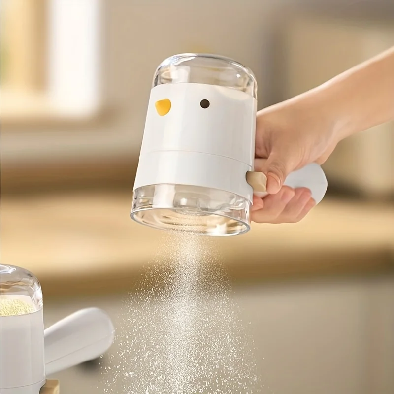 Bird-shaped Salt Bottle Cartoon Press-Type Salt Dispenser Quantitative Seasoning Bottle Dustproof Control Quantity Spice Jar