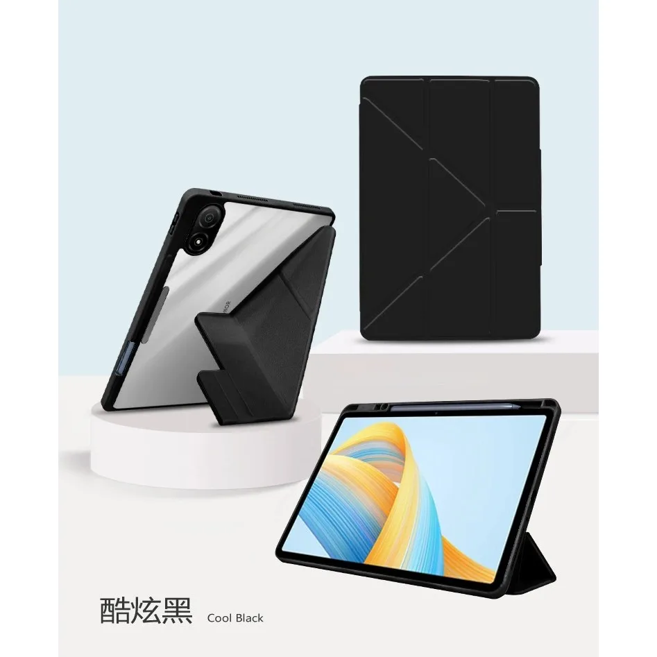Y-Fold Acrylic Hard Case  For Redmi Pad 2 9.7 inch 2026  cover with S Pen Holder Auto Wake/Sleep