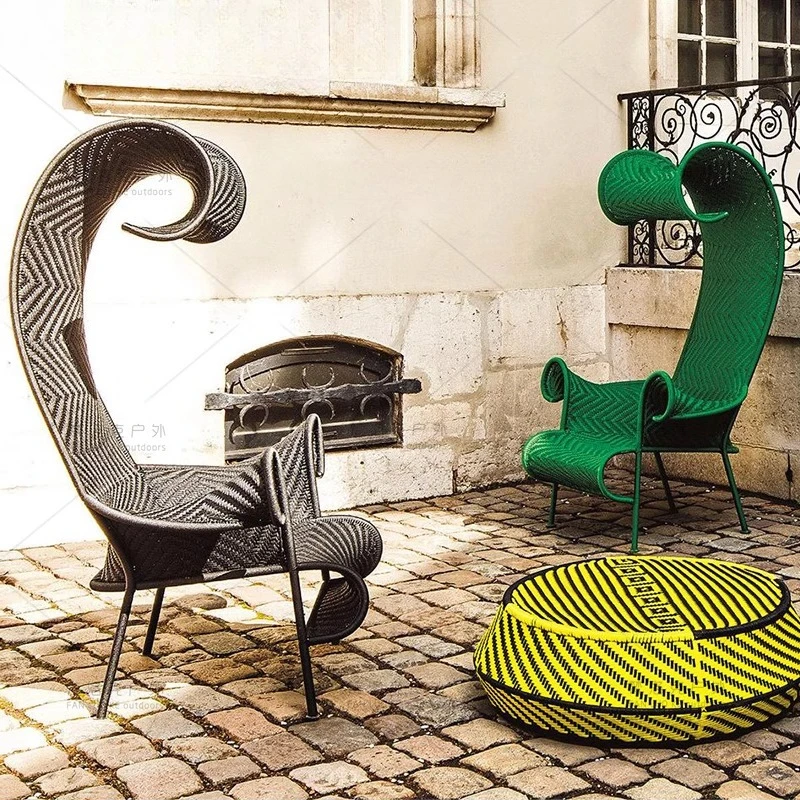 

Outdoor rattan chair sofa leisure rattan sofa combination rattan art furniture B & B sales department garden landscape