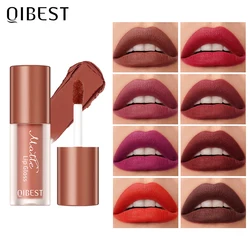 QIBEST 12 Colors High Quality Lip Gloss Matte Liquid Lipstick Waterproof Long-Lasting Makeup Lip Glaze Lightweight Tint Cosmetic